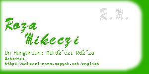 roza mikeczi business card